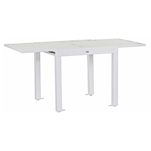 Tavolo estensibile da giardino in alluminio 82-163 cm Lipari bianco