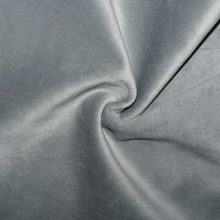 Tissu en velours doublé polaire - Gris Perle