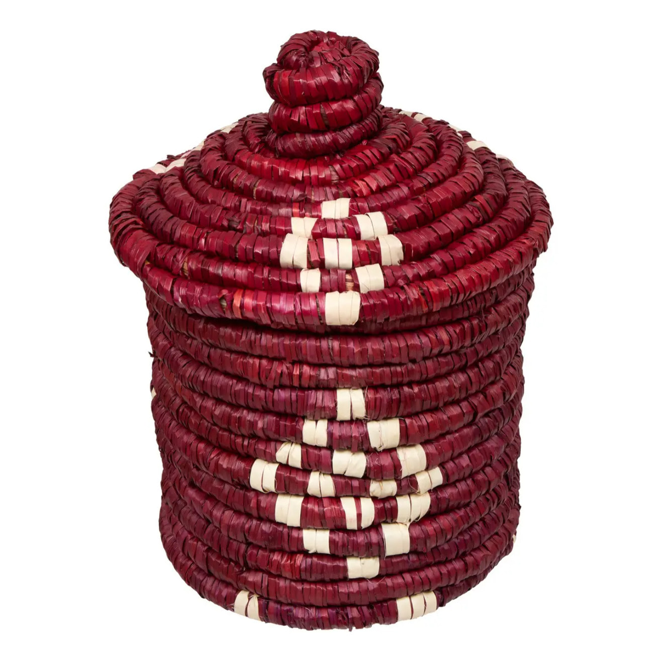 Lot de 2 paniers de rangement Sien terracotta en paille