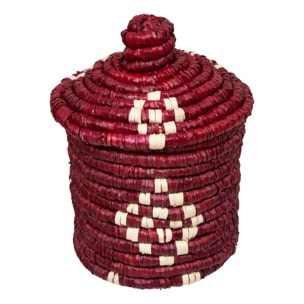 Lot de 2 paniers de rangement Sien terracotta en paille