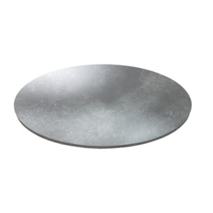 Plateau rotatif tournant 360° D. 55 cm céramique gris effet clair marbré - LAZY