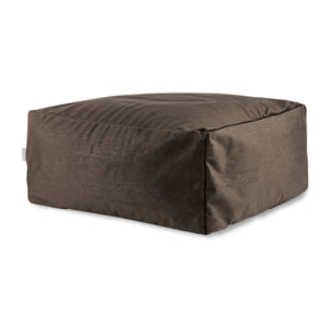 Pouf amovible en velours CORSO 50x50x25 cm marron