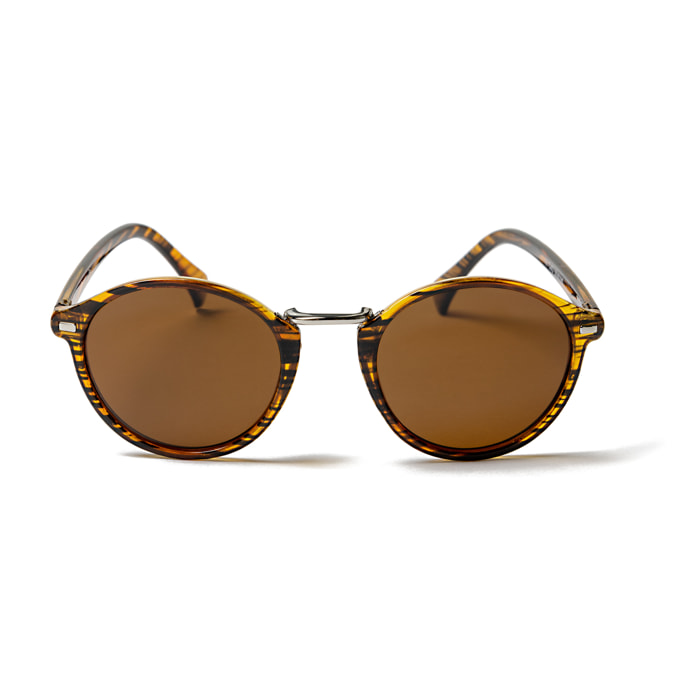 Gafas de sol OCEAN LILLE - Carey nariz de metal plateado brillante bisagra de metal / Marrón