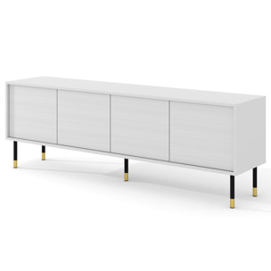 Novara - meuble tv - 4 portes - 180 cm - Blanc