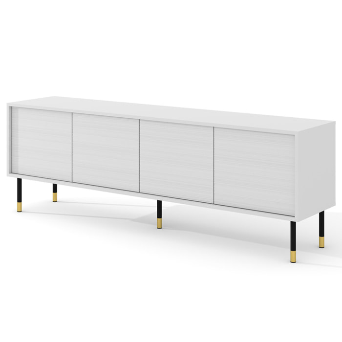 Novara - meuble tv - 4 portes - 180 cm - Blanc