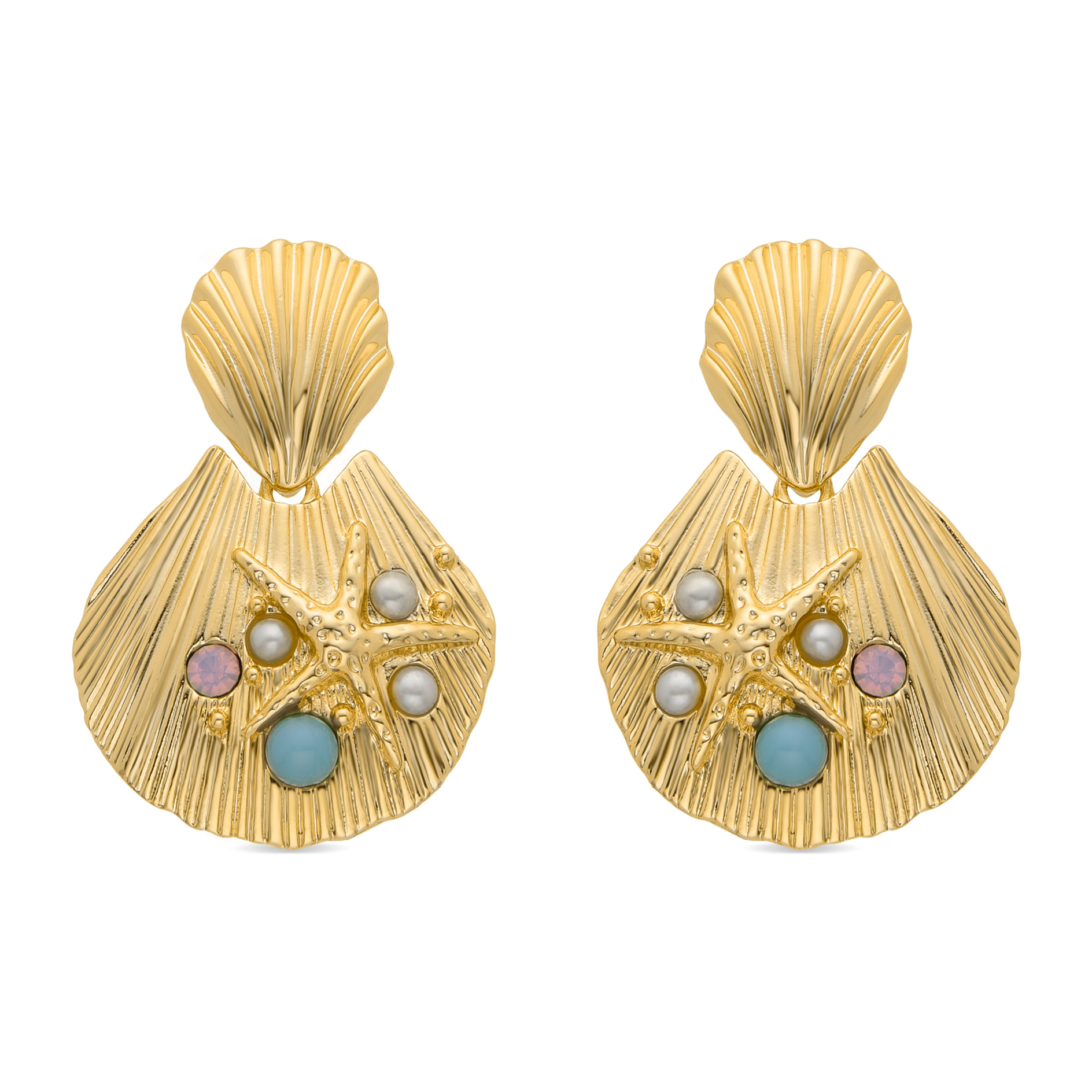 Pendientes Lux by Lux acabadoss en oro amarillo 18k