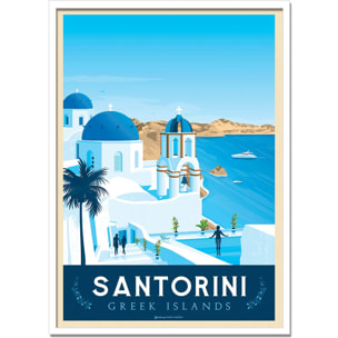 Affiche - Santorini - Olahoop Travel Posters
