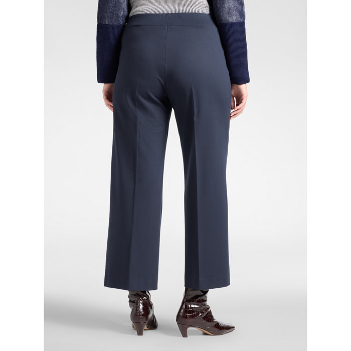 Elena Mirò - Pantaloni in jersey misto viscosa - Blu