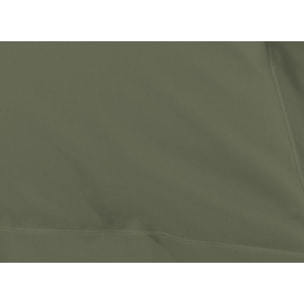 Taie d'oreiller 100% percale de coton unie - vert kaki