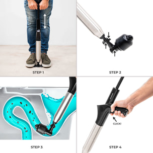 Déboucheur à air comprimé haute pression avec accessoires et manomètre 5 en 1 Jetpro InnovaGoods