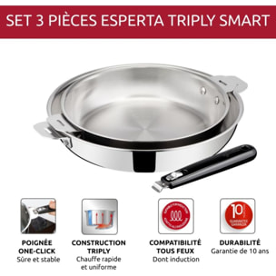 Batterie de cuisine LAGOSTINA Esperta triply 2 pcs + poignee