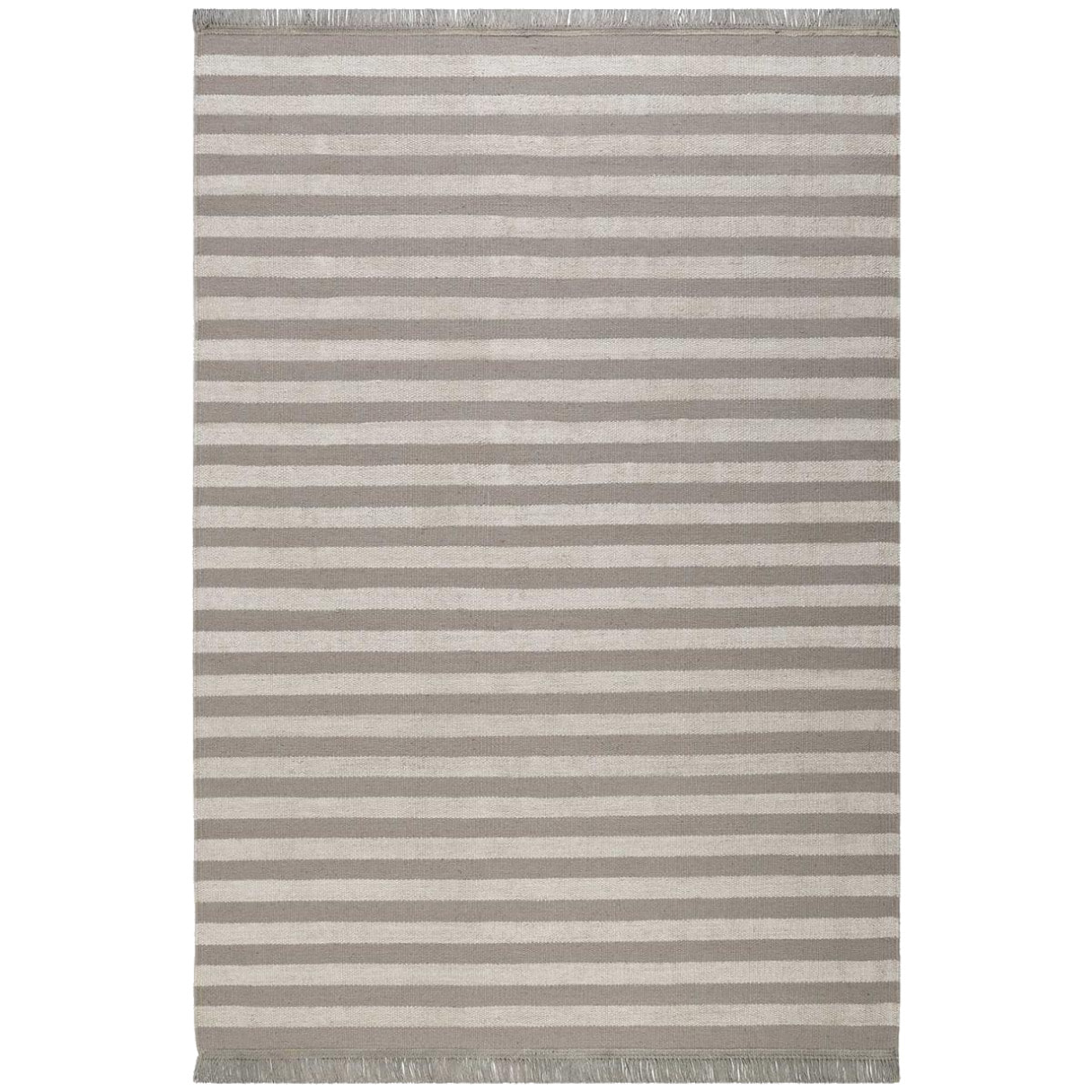 Tapis en Chanvre motif géométrique et coloris beige et taupe