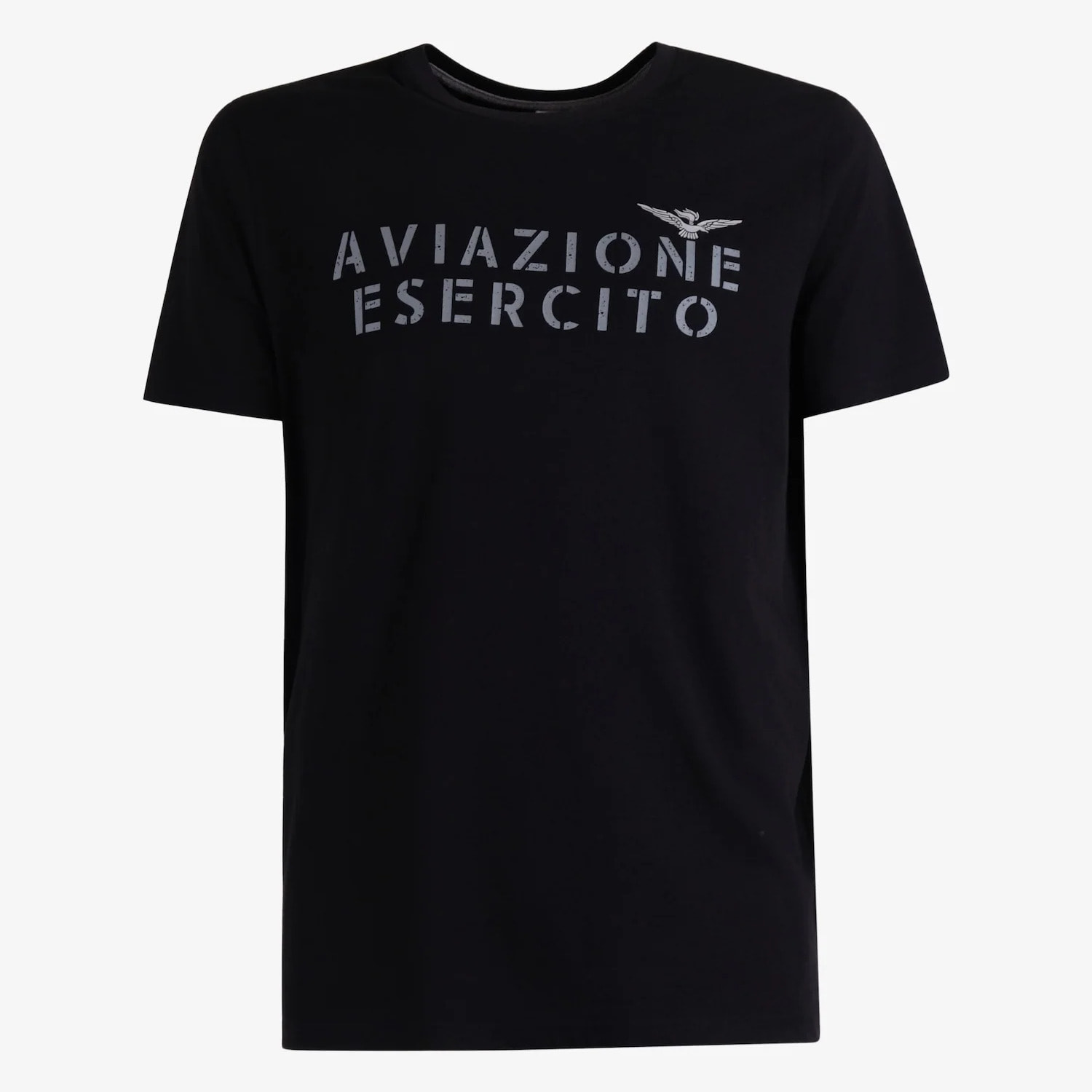 T-shirt Esercito nera in cotone uomo