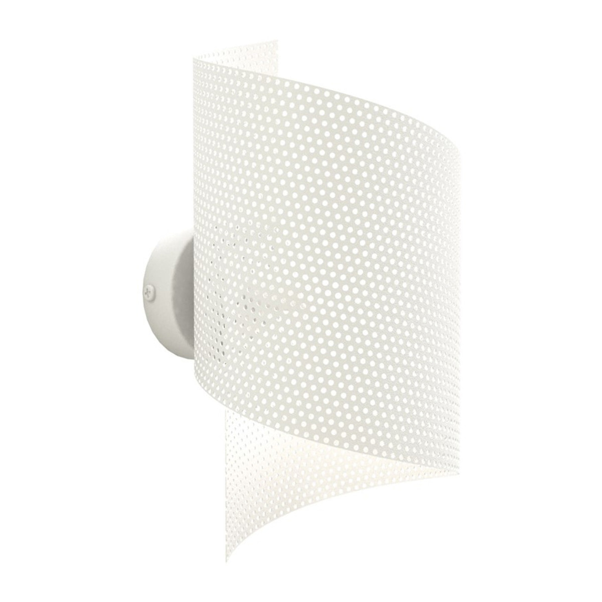 Lampada da parete Spiral in acciaio bianco