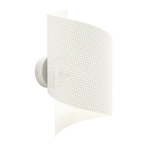 Lampada da parete Spiral in acciaio bianco