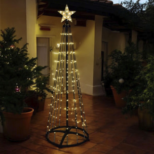árbol de navidad con 370 luces led de color blanco cálido - altura 210cm