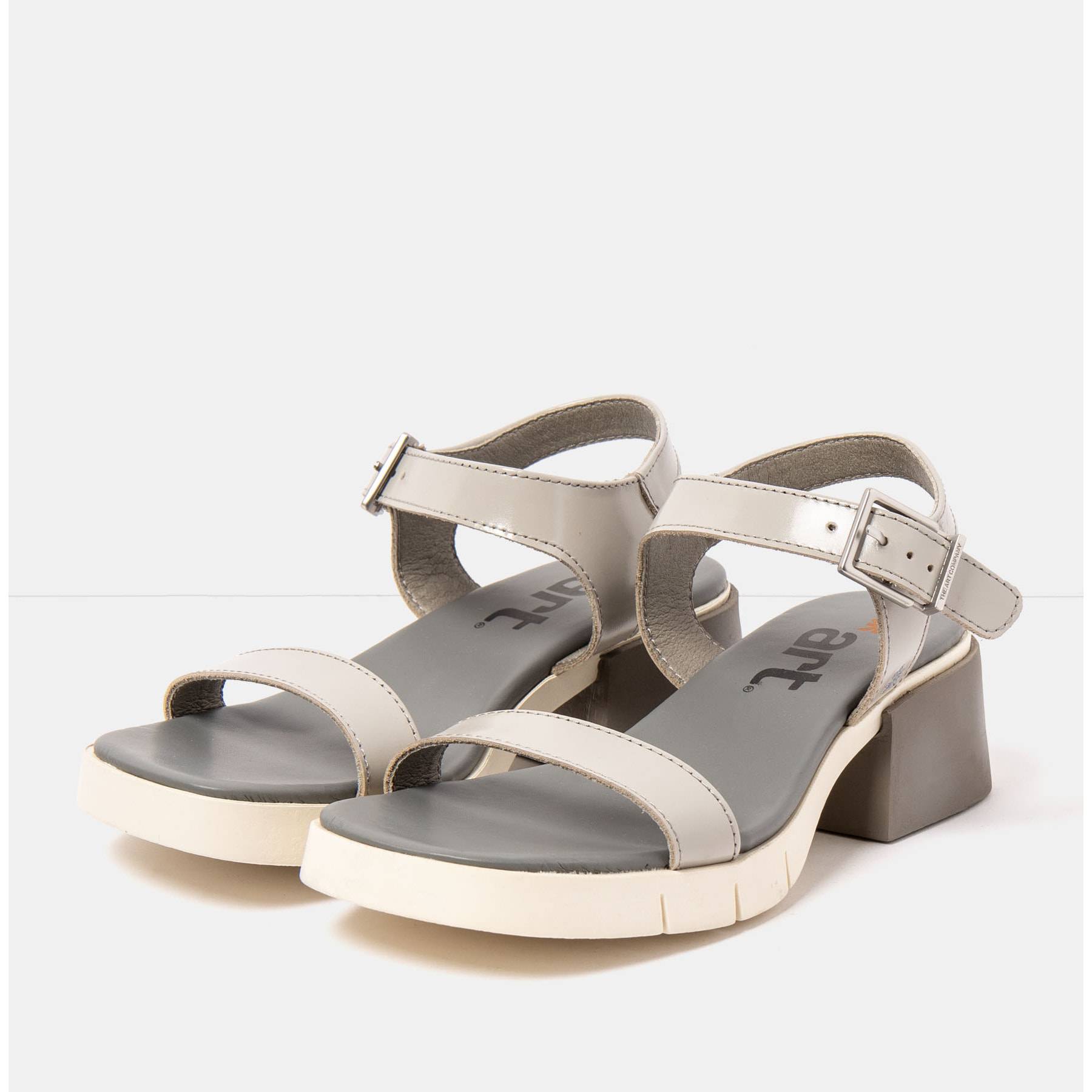 Sandalias con tacón 2060 NAPPA SHINNY CINDER / VARSOVIA color Cinder