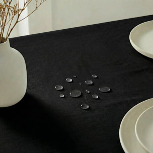 Nappe antitache au toucher tissu imperméable Noir
