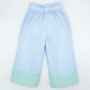 PANTALÓN BICOLOR RAYAS AZUL Y VERDE