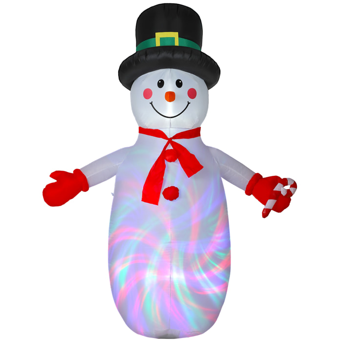 Bonhomme de neige gonflable LED Noël H.240cm matériel fixation et souffleur inclus
