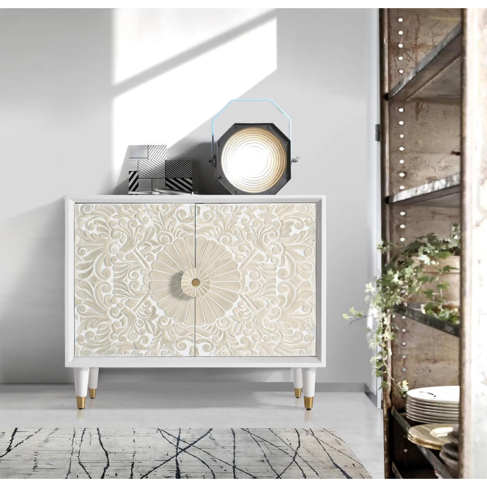 Mueble auxiliar - madera de mango - 76x90x35cm