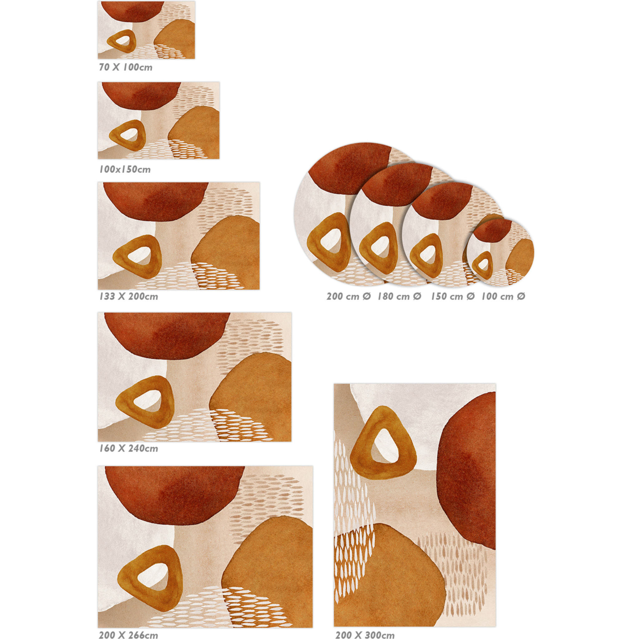 Alfombra de vinilo CERAMIKO, Irina, diseño moderno 70x100 cm