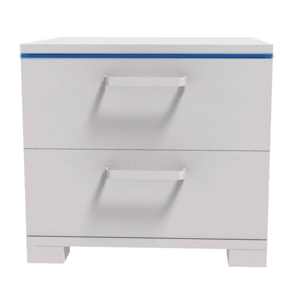 Chevet LED "Karina" - 41 x 38 x 39 cm - Blanc