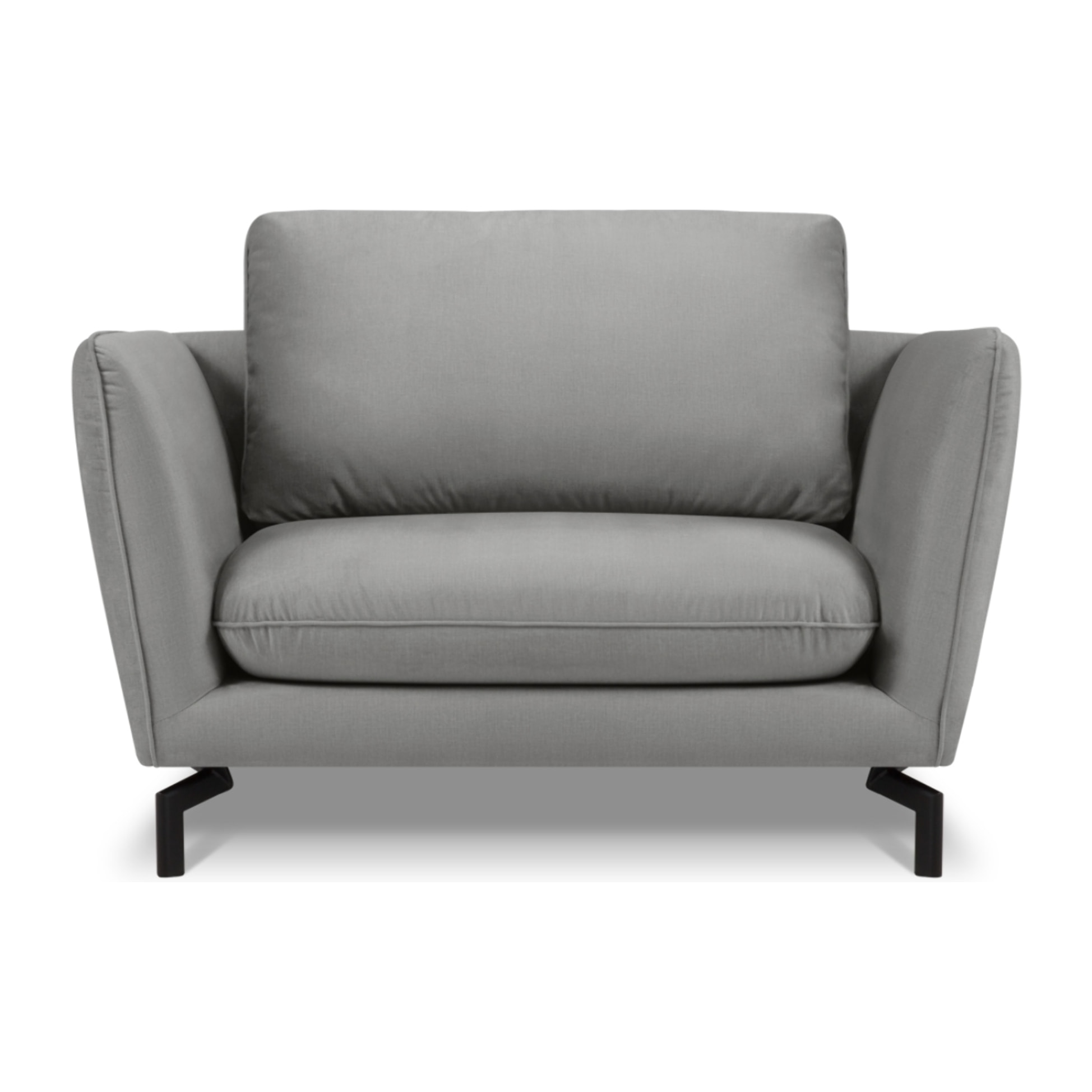 Fauteuil xl "Podium" en velours gris