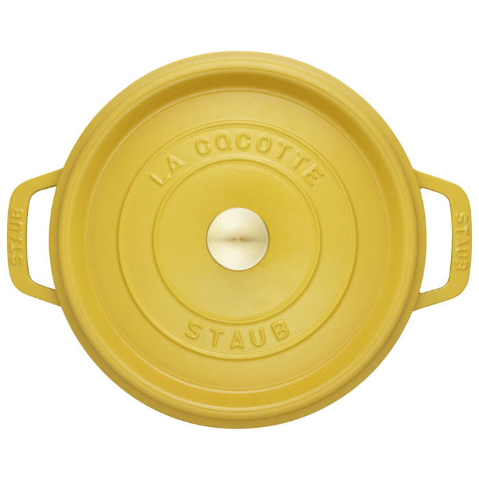 Cocotte en fonte 20 cm, Rond(e), Citron Staub
