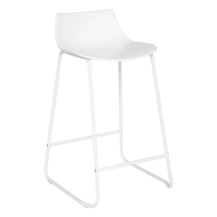 Tabouret de bar "Otac" - métal - blanc