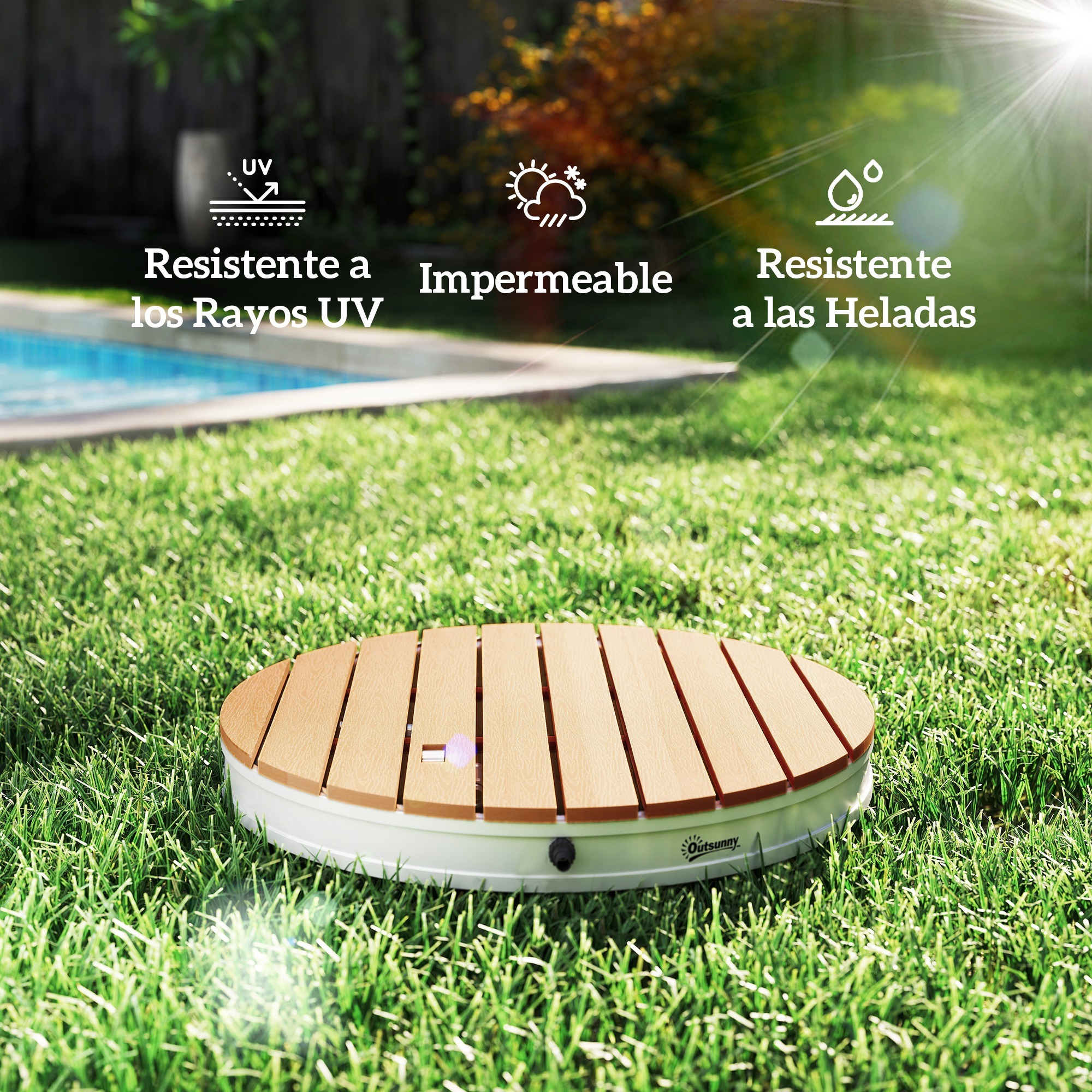 Kit de Ducha de Jardín Portátil Ducha Exterior de Suelo Altura Ajustable hasta 4 m Estructura de Aluminio Resistente al Agua a los Rayos UV y a Las Heladas para Camping Piscina Playa