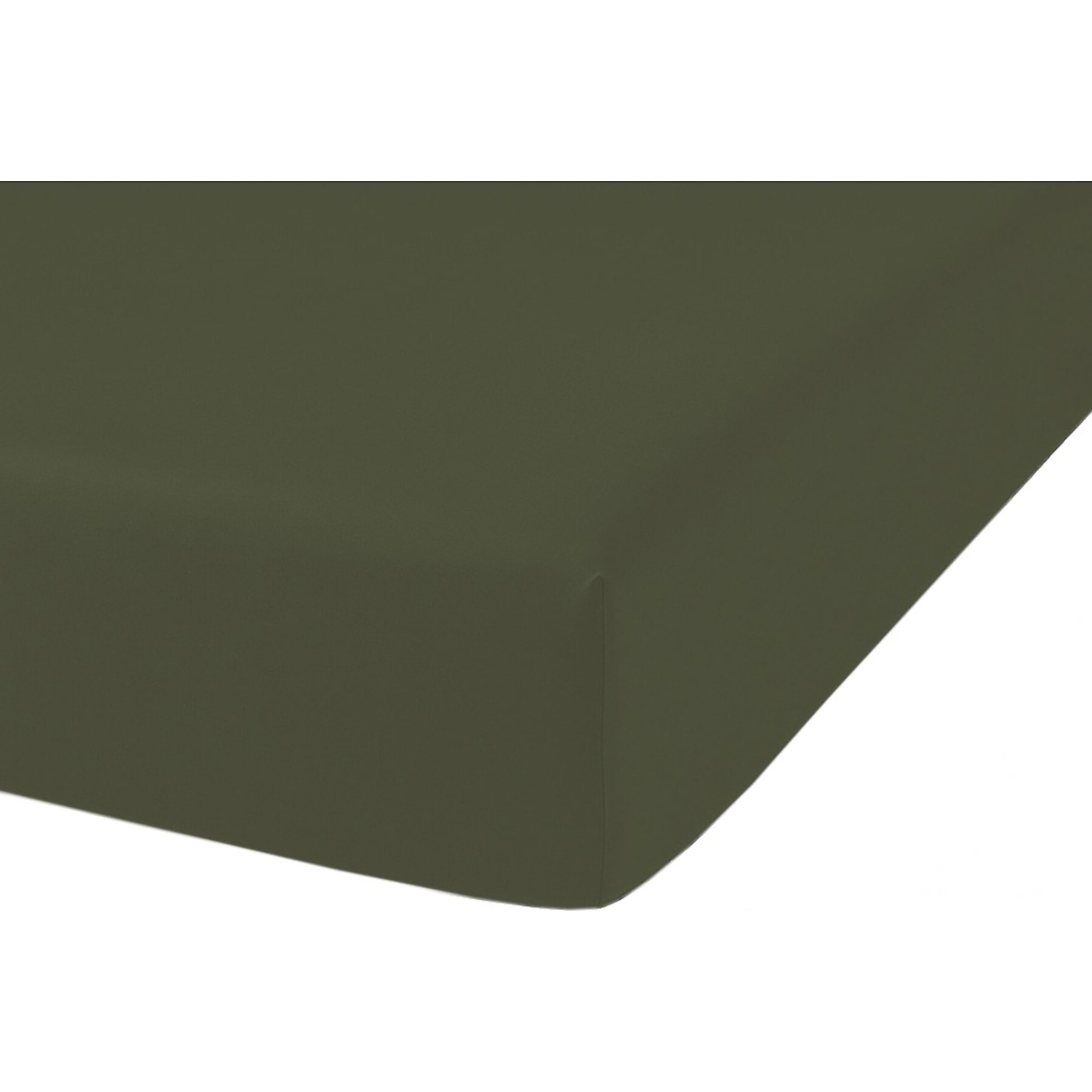 DRAP HOUSSE 2 PERS 160x200 percale de Coton - PERCALE KAKI