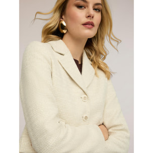 Motivi - Chaqueta corta en tejido bouclé - Blanco