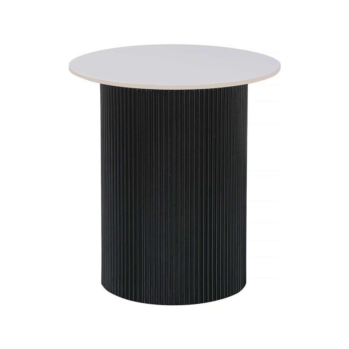 Table d'appoint, bout de canapé, table de chevet en céramique "Eclat" - 50 x 50 x 55 cm - Blanc