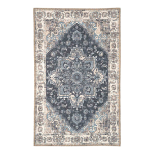 Zerbino Havana blu in chenille 100% poliestere 50x80 cm