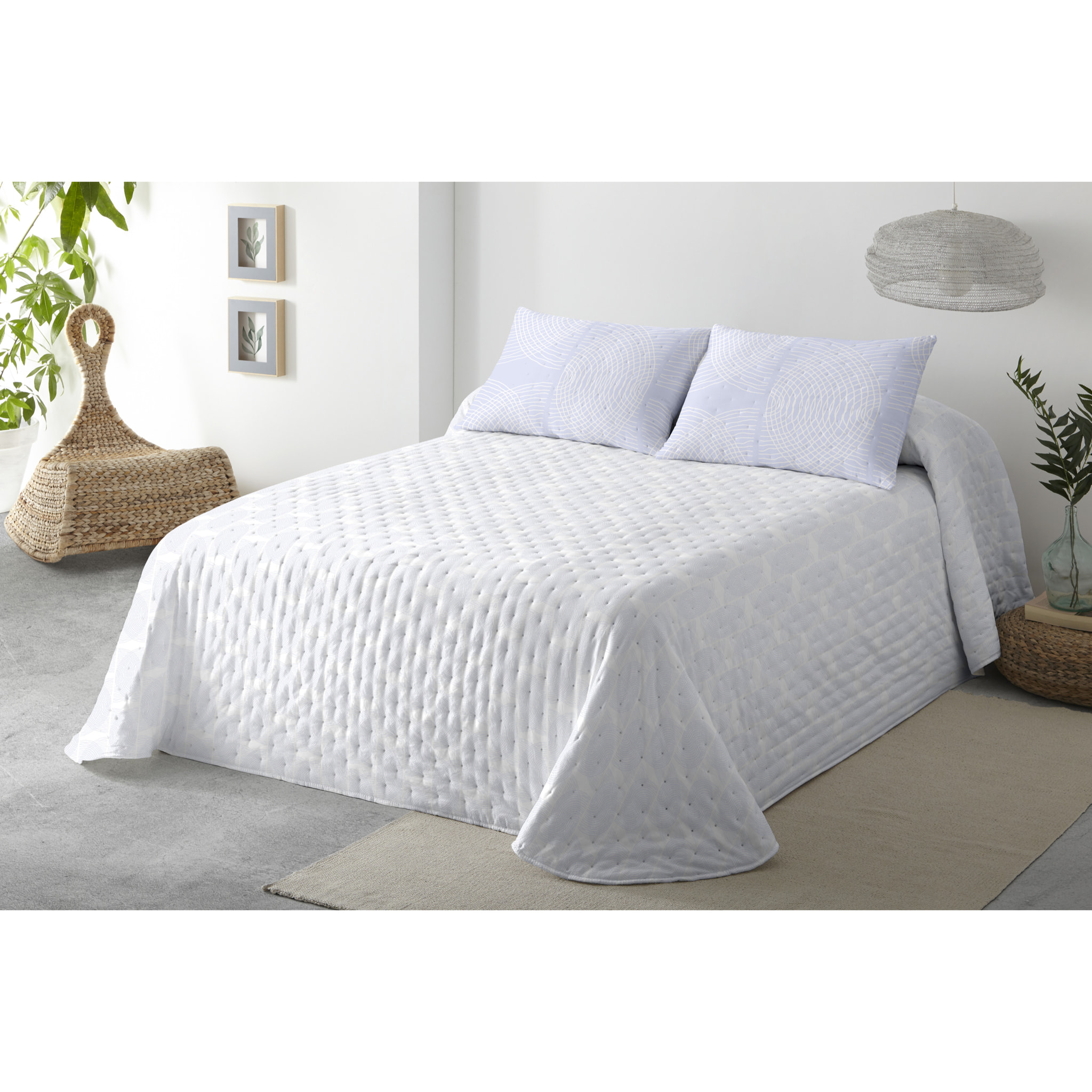 COLCHA SUAVE REVERSIBLE DN NAHIA CIELO