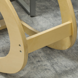 Silla Ergonómica de Rodillas, Silla de Rodillas de Madera, Taburete Ergonómico, Cojín Acolchado, para Mejorar la Postura, para Casa y Oficina, Gris