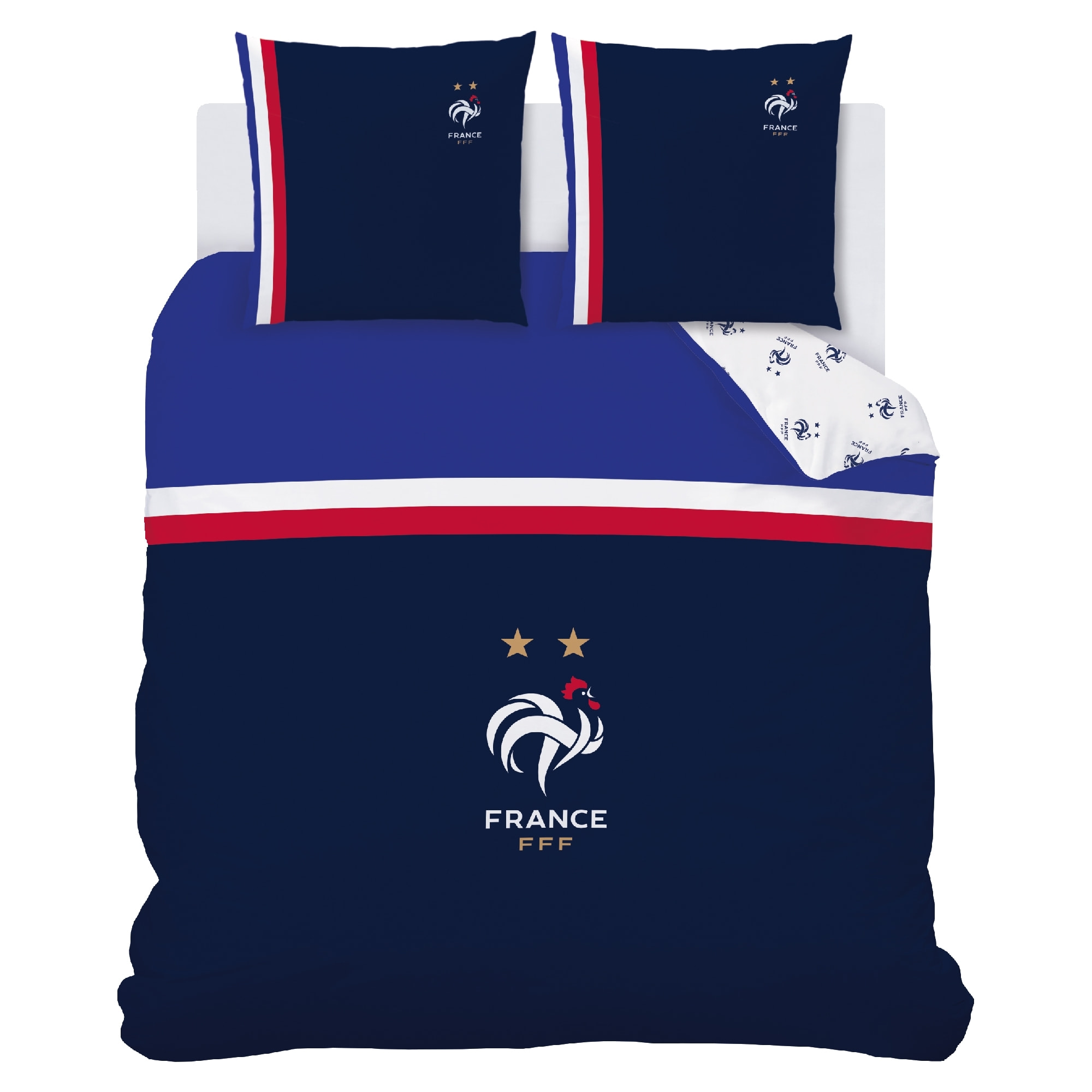 Parure de lit imprimée 100% coton, FFF DRAPEAU