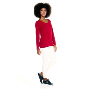 T-shirt Leone donna con maniche lunghe Basic