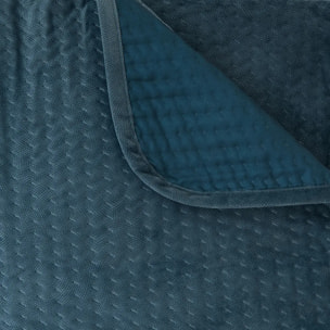 Dessus de lit Lilou bleu egéen 260x240cm