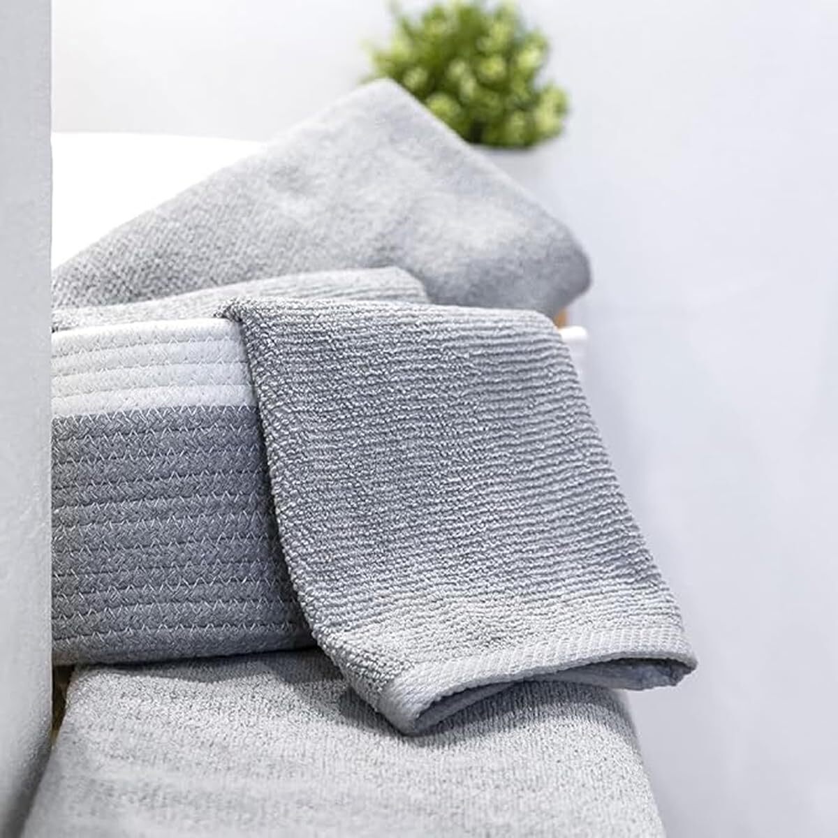 INTRECCI HOME Set Bagno 2 Asciugamani Ospite, in Puro Cotone 500 g,Morbidezza Extra, Assorbenza Superiore, Elegante e Durevole