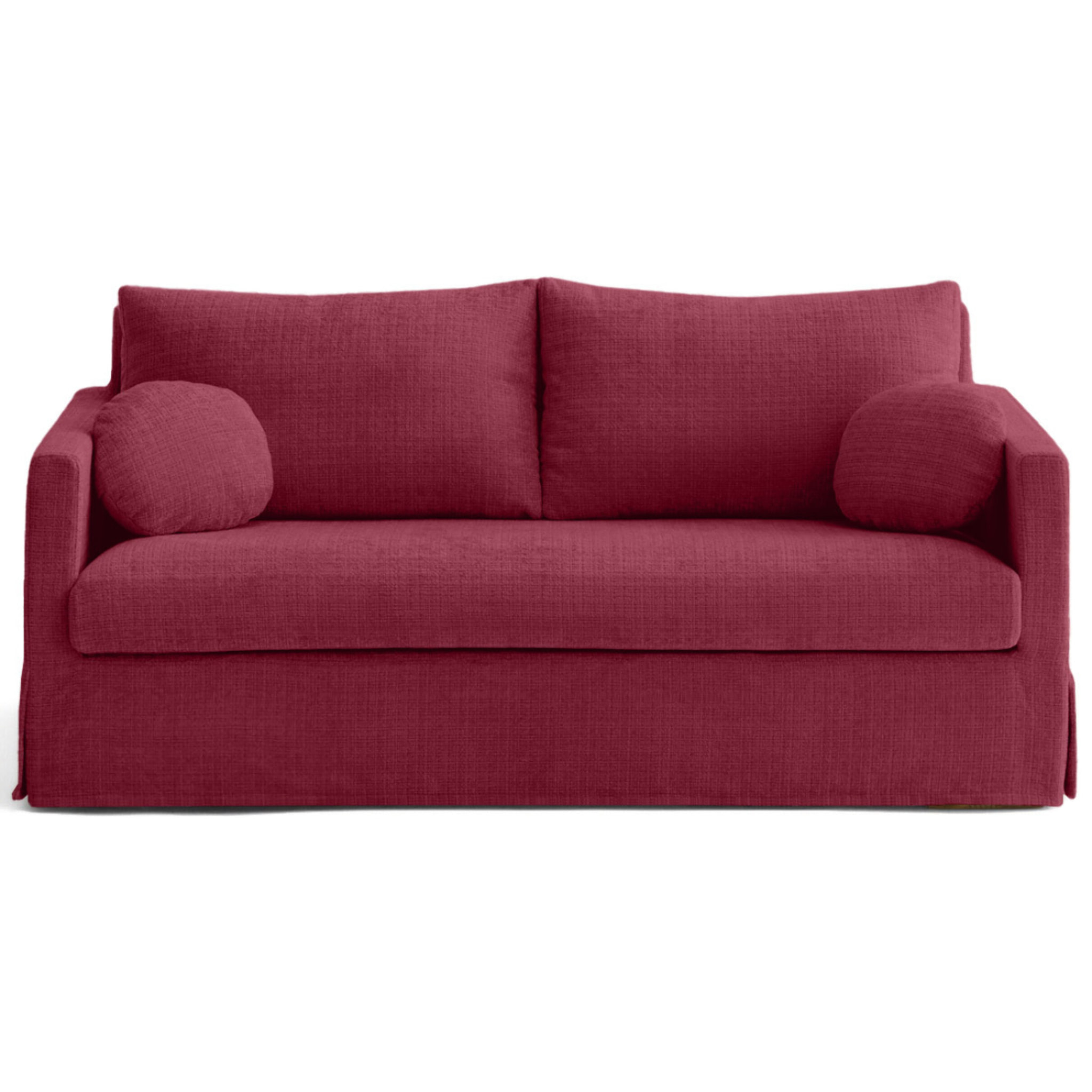 Housse en velours texturé pour canapé Serena 3 places - Prune