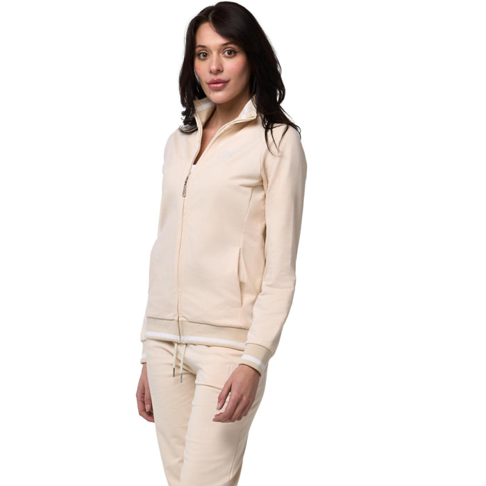 Tuta da donna con felpa con colletto e zip e joggers non felpata Leone Bright