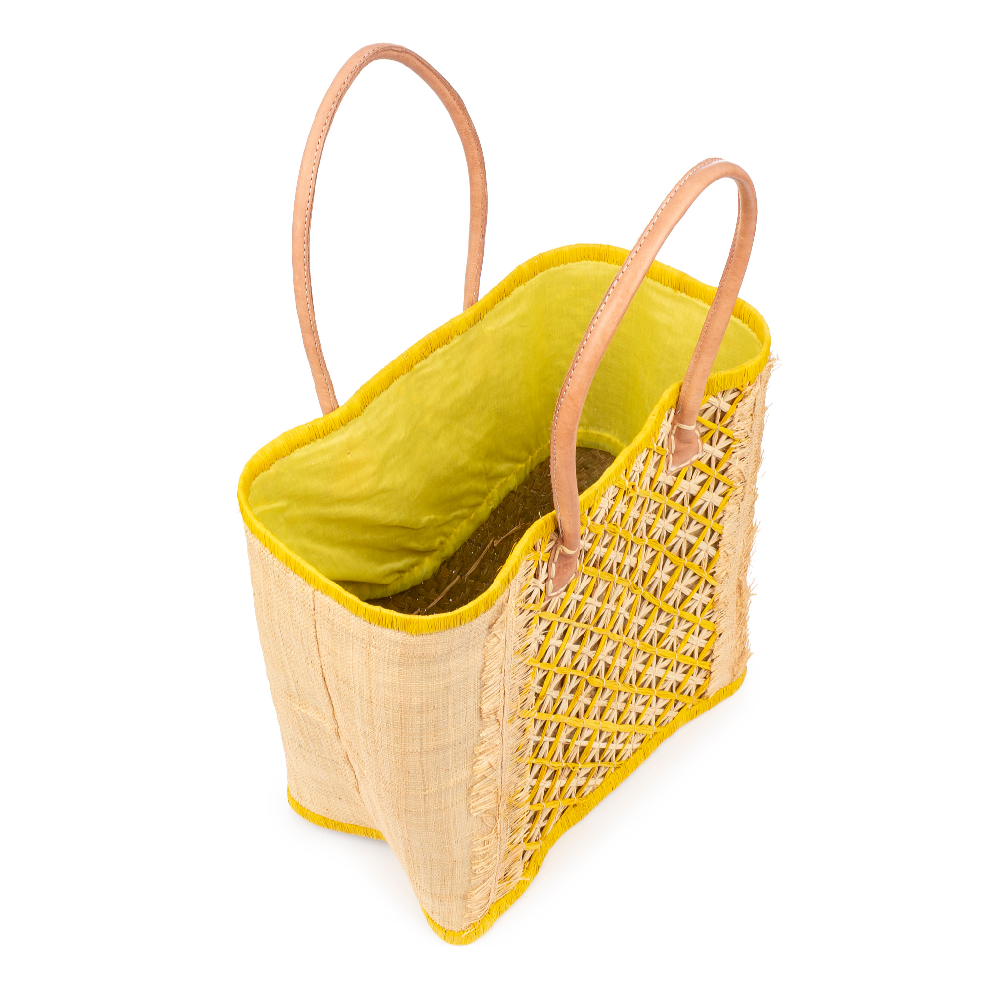 Villafrati bolso de hombro mujer. Fabricado en rafia y paja, con asas de cuero.