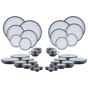 Service Complet GOURMET - 36 pièces - Onyx