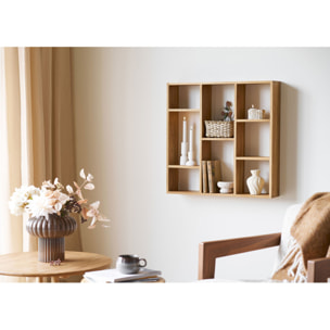 Mensola da parete Townsville in rovere massiccio 70x15x70 cm