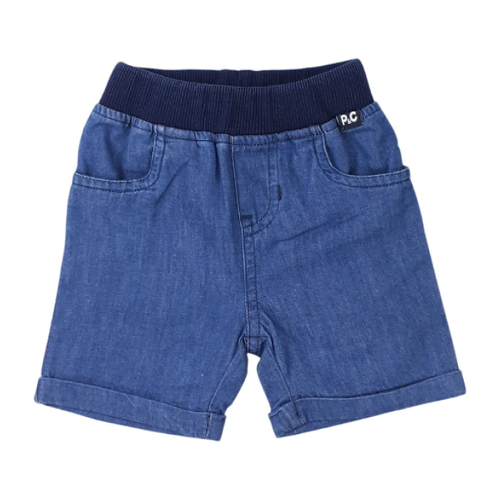 SHORT EFFETTO DENIM TUTTO ELASTICO