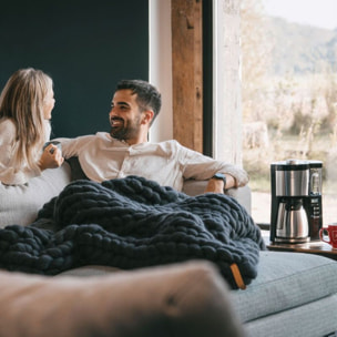 Cafetière filtre MELITTA look v therm timer noir acier brossé