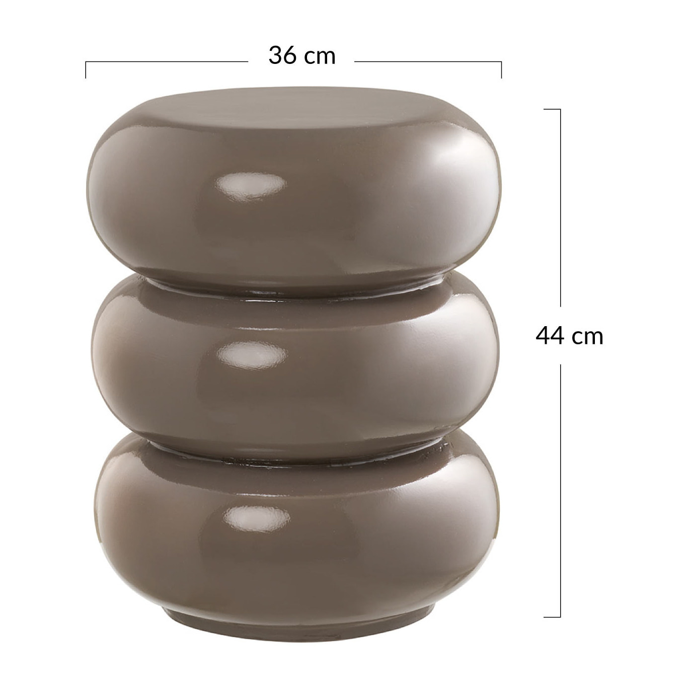 David - bout de canapé bubble - 44 cm - Marron