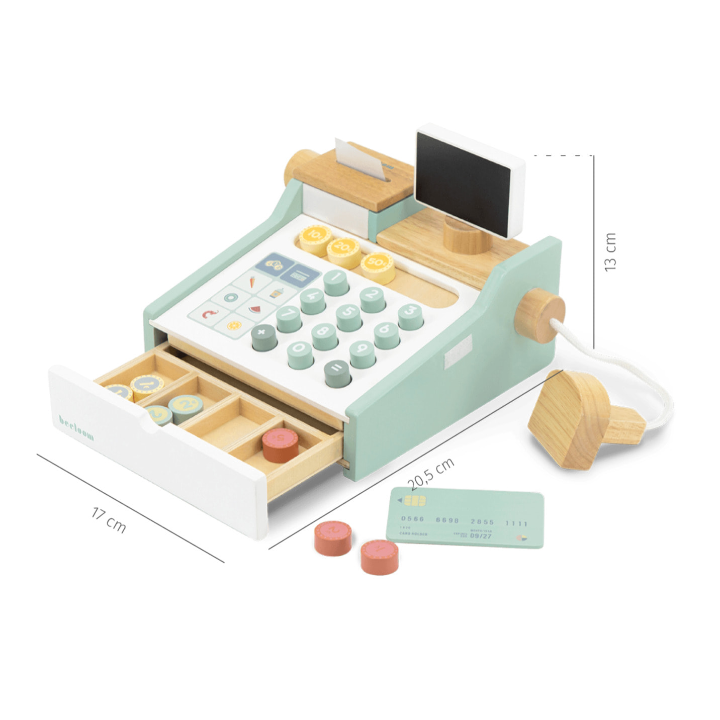 Caja registradora MY LITTLE BUSINESS de madera para niños
